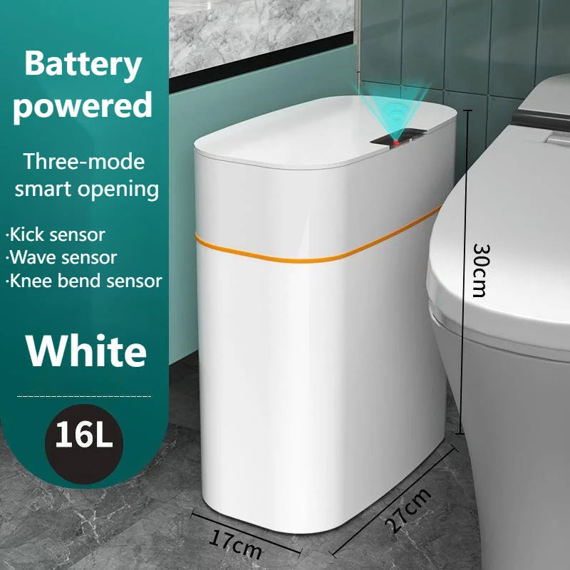 Poubelle Intelligente 16L – Capteur Automatique, Couvercle Sans Contact | Cuisine, Salle de Bain