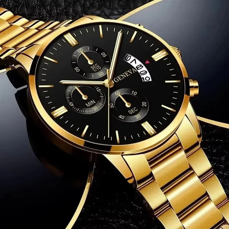 Montre à Quartz Homme – Cadran 40 mm, Bracelet Alliage, Style Luxe & Fashion