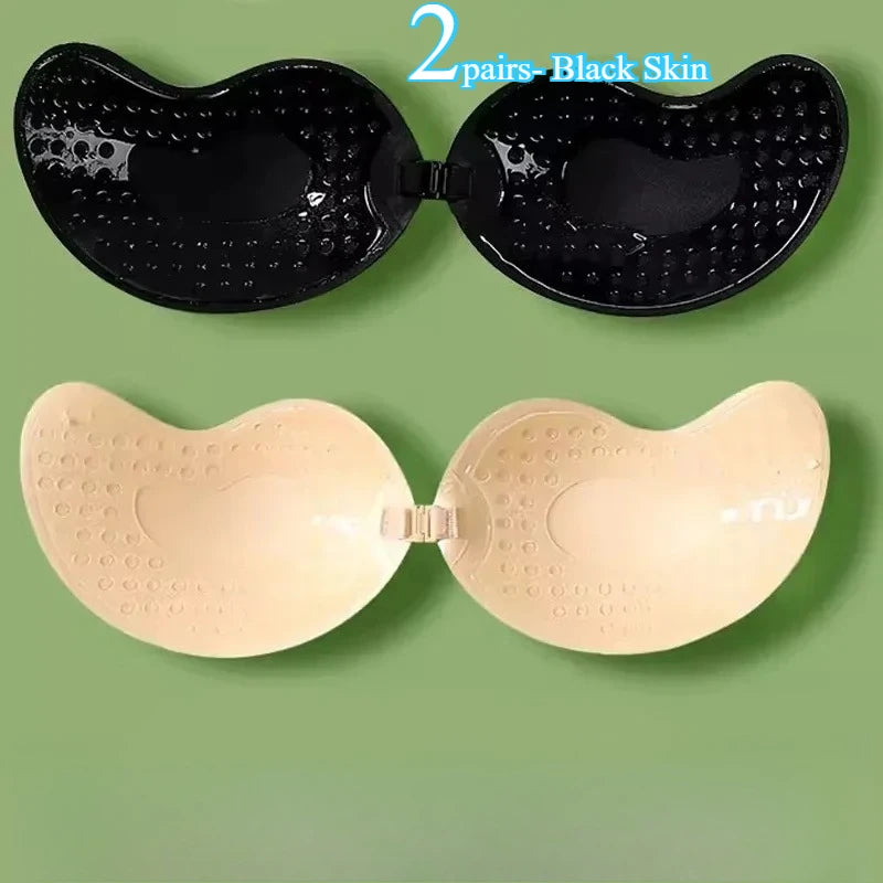Soutien-gorge adhésif invisible push-up – Sans bretelles, sans dos, en silicone réutilisable (1 ou 2 paires)