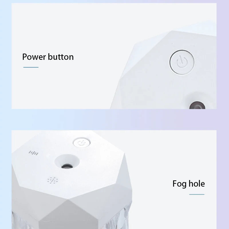 Humidificateur USB 400ml – Diffuseur d’Arômes & Lumière RGB pour Maison et Voiture