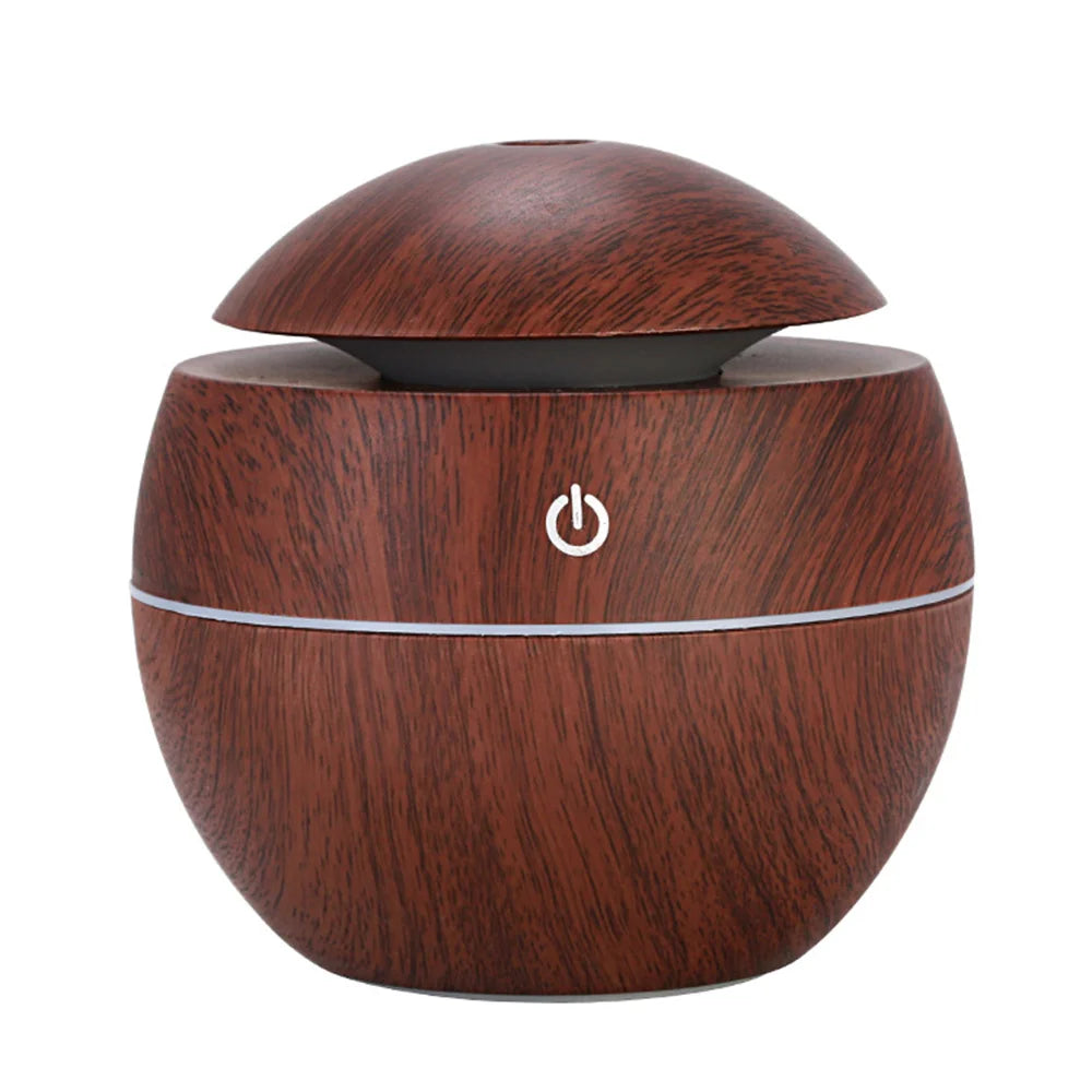 Humidificateur électrique diffuseur d'arôme d'air bois humidificateur d'air à ultrasons huile essentielle aromathérapie fabricant de brume fraîche pour chambre à coucher