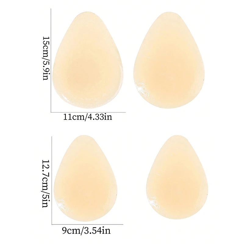 Cache-tétons silicone forme goutte – Ultra-fins, invisibles et réutilisables (lot de 2 ou 4)