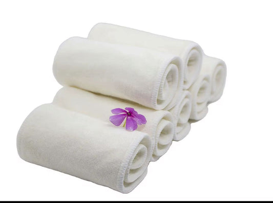 Inserts réutilisables en bambous et microfibres pour couches lavables et réutilisables