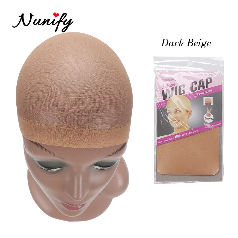 Nunify Bonnet Wig Hair Wig Cap Blonde Stocking Liner Snood Mesh Stretch Nude Beige Use And Easily Anne Glueless Dome Hair Cap