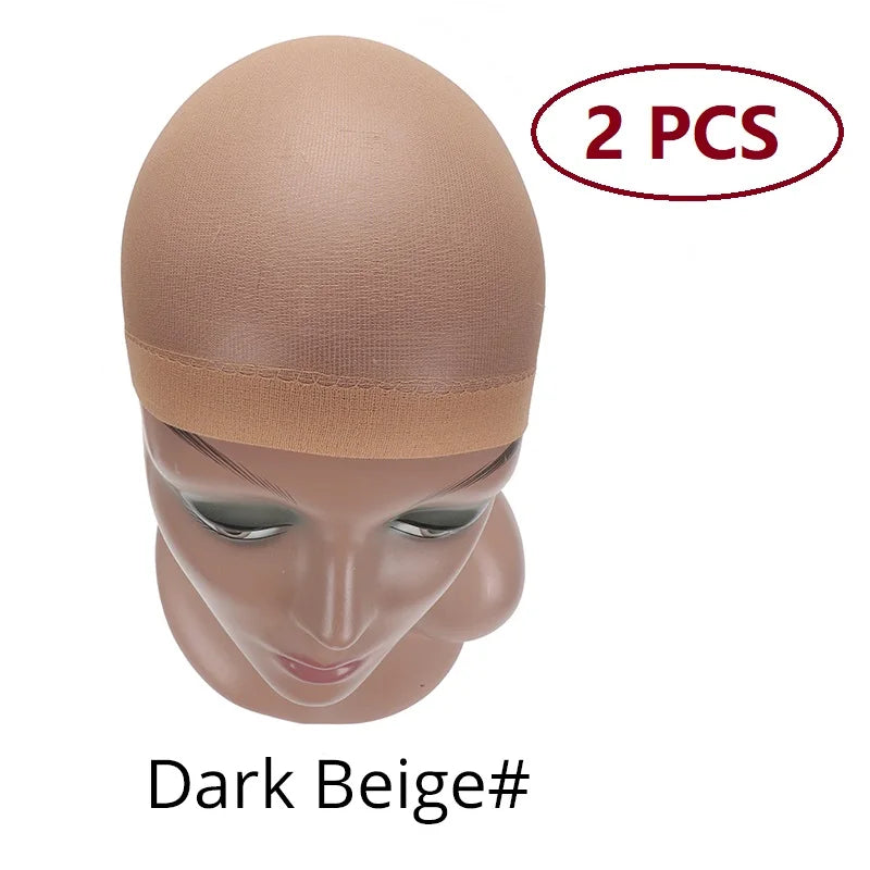 Nunify Bonnet Wig Hair Wig Cap Blonde Stocking Liner Snood Mesh Stretch Nude Beige Use And Easily Anne Glueless Dome Hair Cap