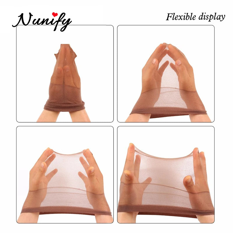 Nunify Bonnet Wig Hair Wig Cap Blonde Stocking Liner Snood Mesh Stretch Nude Beige Use And Easily Anne Glueless Dome Hair Cap