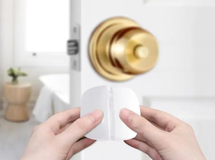 Cache-poignée de porte sécurité bébé – Protecteur anti-collision rond, blanc