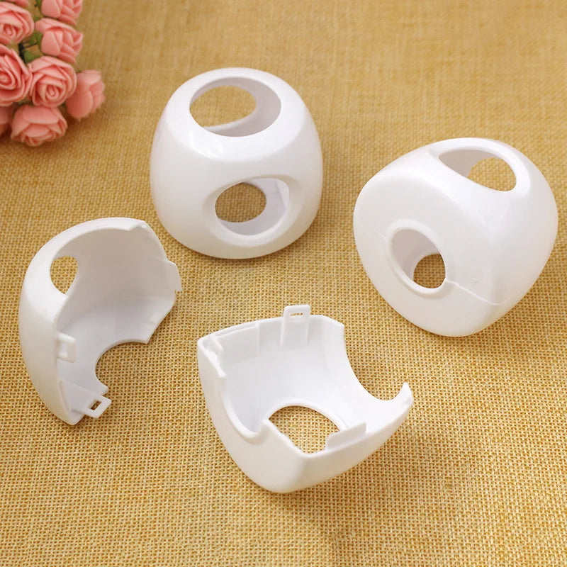 Cache-poignée de porte sécurité bébé – Protecteur anti-collision rond, blanc