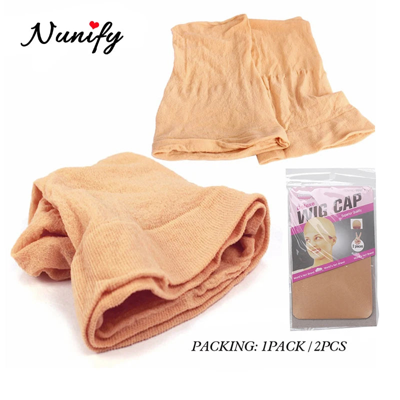 Nunify Bonnet Wig Hair Wig Cap Blonde Stocking Liner Snood Mesh Stretch Nude Beige Use And Easily Anne Glueless Dome Hair Cap