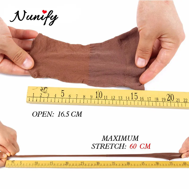 Nunify Bonnet Wig Hair Wig Cap Blonde Stocking Liner Snood Mesh Stretch Nude Beige Use And Easily Anne Glueless Dome Hair Cap