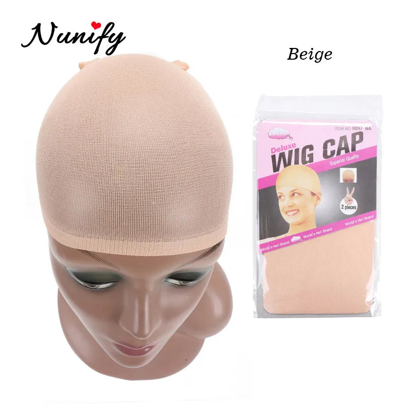 Nunify Bonnet Wig Hair Wig Cap Blonde Stocking Liner Snood Mesh Stretch Nude Beige Use And Easily Anne Glueless Dome Hair Cap