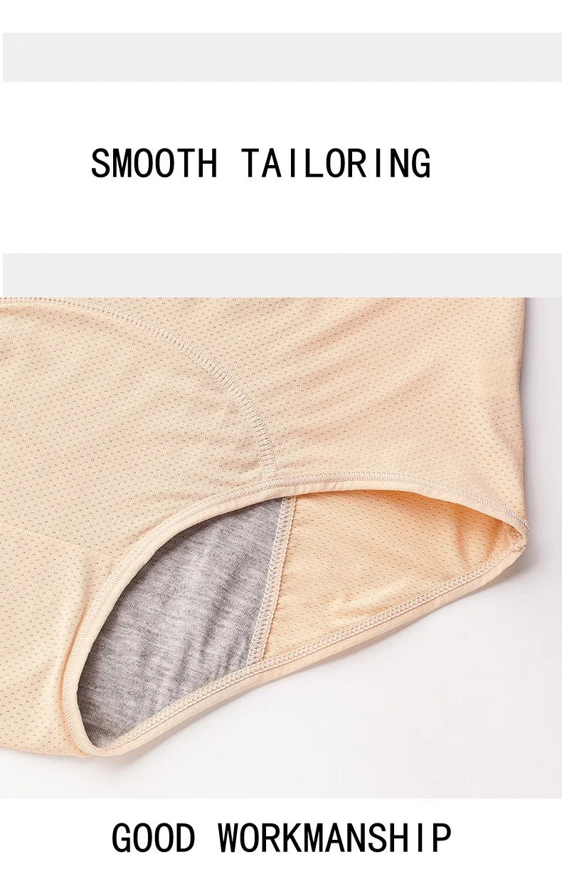Culotte menstruelle anti-fuites taille haute – Grande taille, respirante, imperméable (L à 8XL)