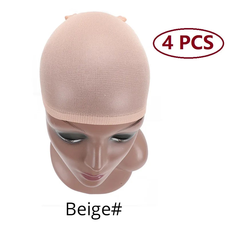 Nunify Bonnet Wig Hair Wig Cap Blonde Stocking Liner Snood Mesh Stretch Nude Beige Use And Easily Anne Glueless Dome Hair Cap