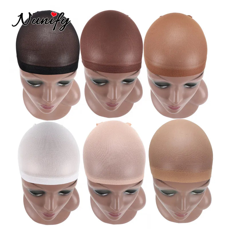 Nunify Bonnet Wig Hair Wig Cap Blonde Stocking Liner Snood Mesh Stretch Nude Beige Use And Easily Anne Glueless Dome Hair Cap