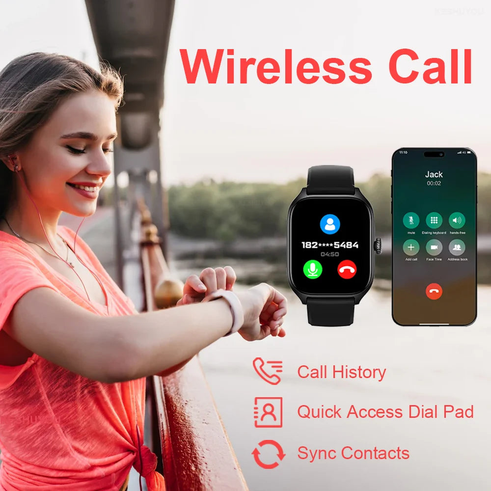 LAXASFIT H9 Pro Max – Montre Connectée Bluetooth | Appels, Fréquence Cardiaque, Oxymètre, Suivi Calories