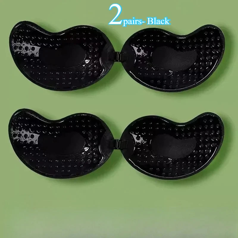 Soutien-gorge adhésif invisible push-up – Sans bretelles, sans dos, en silicone réutilisable (1 ou 2 paires)
