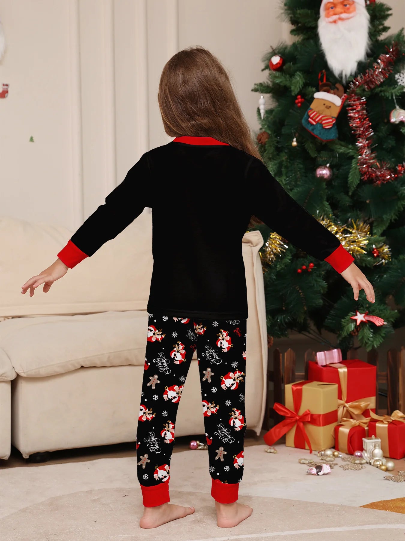 Tenues assorties pour la famille de Noël, pyjamas, ensembles de vêtements pour la famille, ensembles de 2 pièces, père, mère, enfants, bébé, vêtements de nuit de Noël, pyjamas