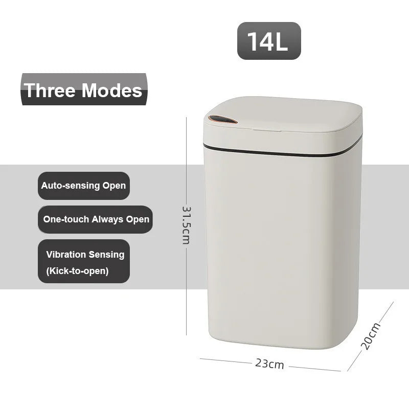Poubelle Intelligente à Capteur 16L – Couvercle Automatique Mains Libres | Cuisine, Bureau, Salle de Bain