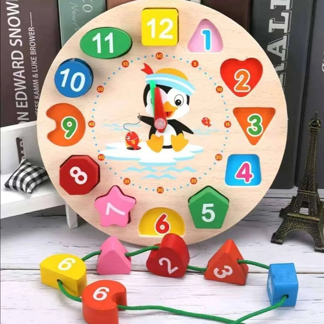 Blocs de Construction Montessori en Bois – Couleurs, Formes & Puzzle Éducatif