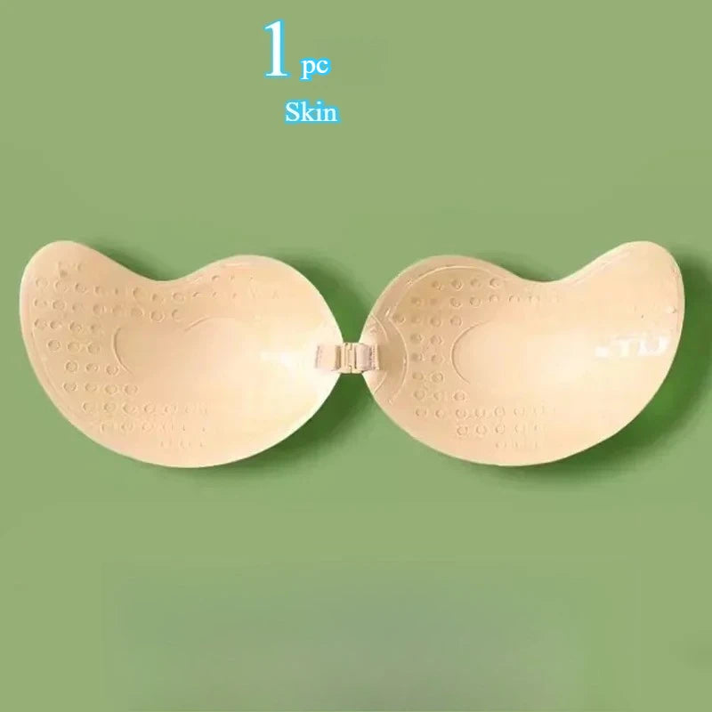 Soutien-gorge adhésif invisible push-up – Sans bretelles, sans dos, en silicone réutilisable (1 ou 2 paires)