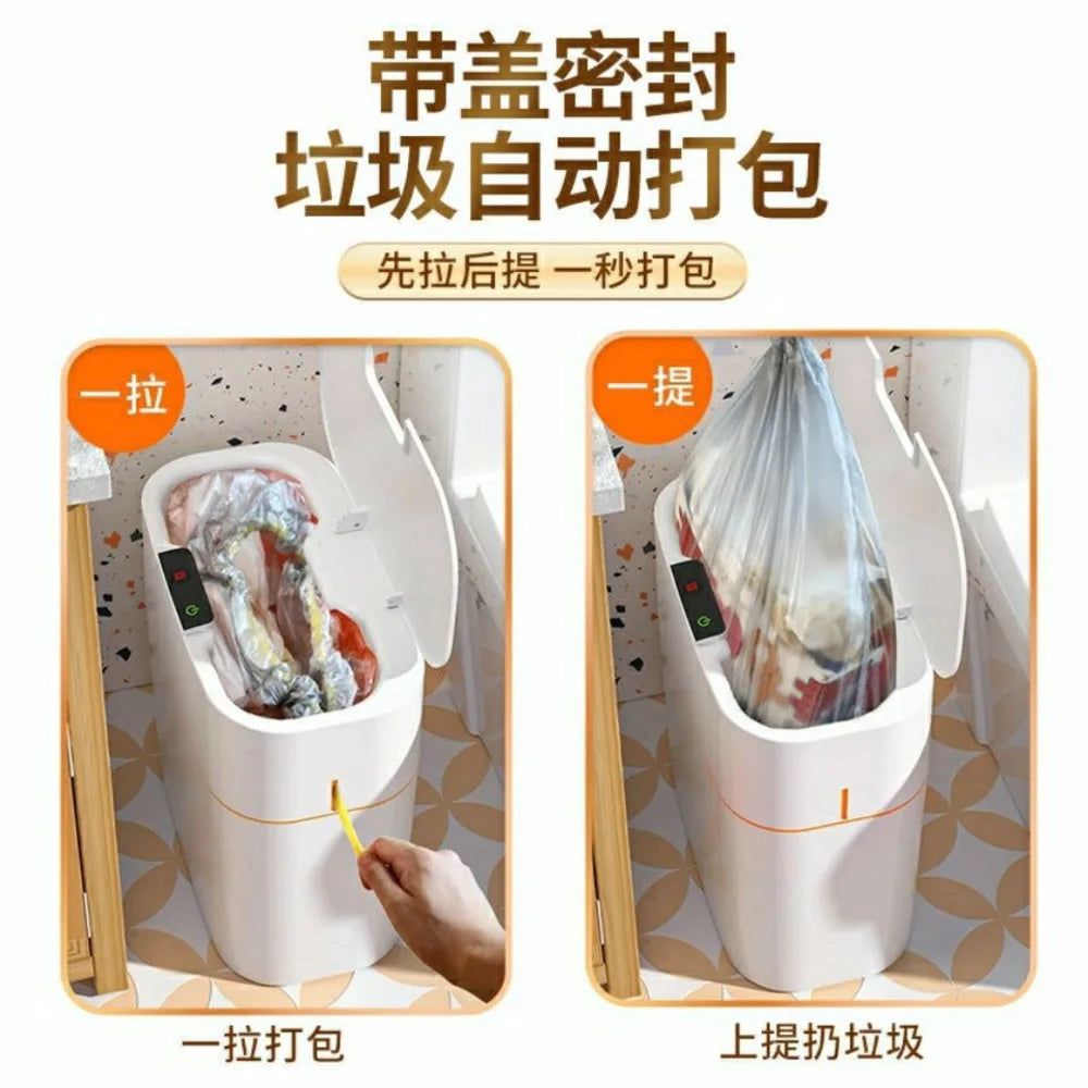 Poubelle Intelligente 16L – Capteur Automatique, Couvercle Sans Contact | Cuisine, Salle de Bain
