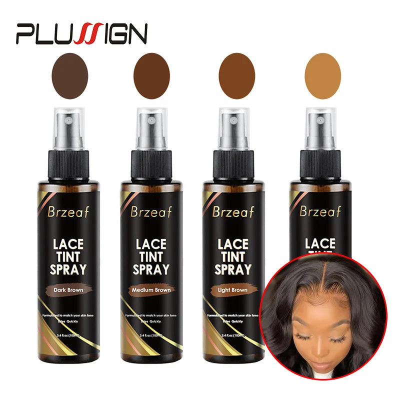 Spray Teintant Lace pour Perruques – Brun Foncé, Moyen, Clair | Mousse, Colle et Dissolvant