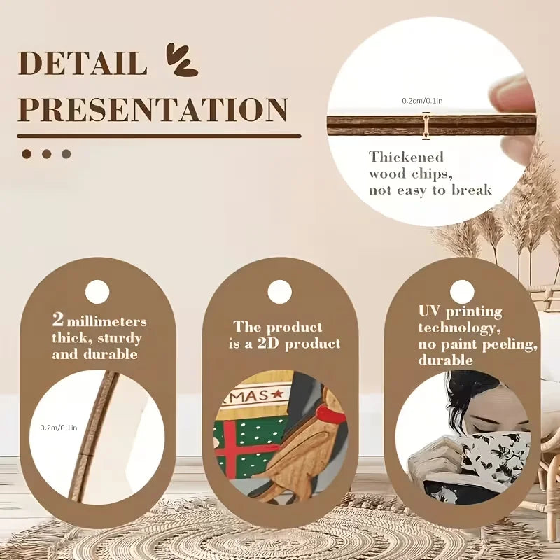 Ensemble Décoration Murale Cuisine en Bois – 7 Pièces, Motifs Fourchettes, Tasses & Verres à Vin