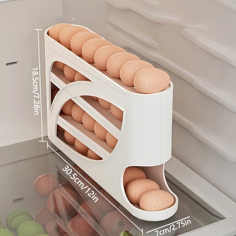 Range-œufs automatique pour réfrigérateur – Glisse tout seul, grande capacité, gain de place