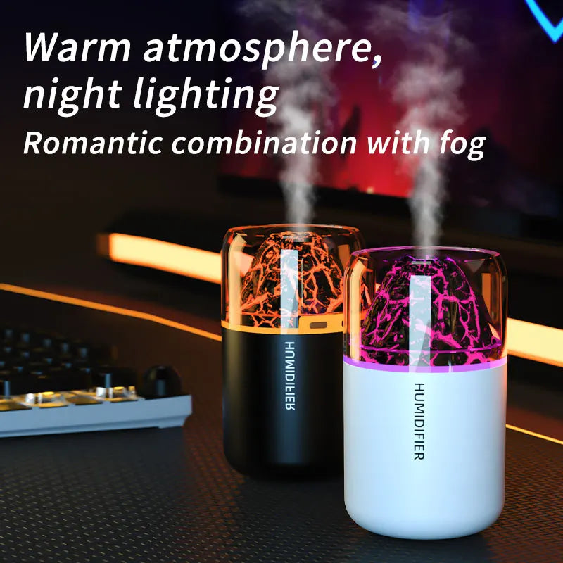 Humidificateur Diffuseur d'Arômes USB – Lampe Volcanique Colorée