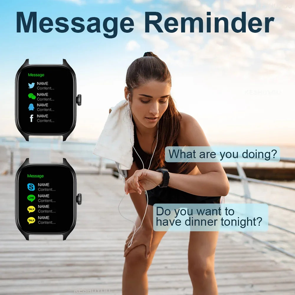 LAXASFIT H9 Pro Max – Montre Connectée Bluetooth | Appels, Fréquence Cardiaque, Oxymètre, Suivi Calories