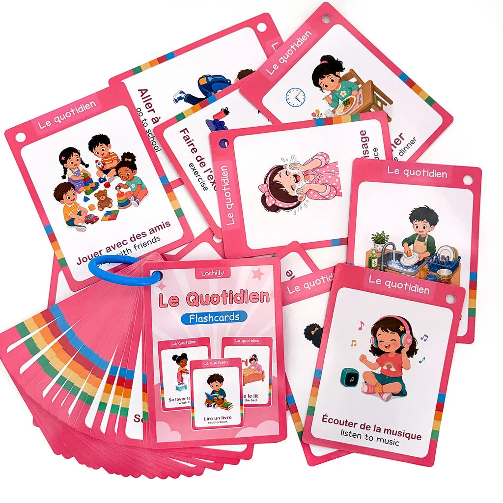 Cartes Éducatives Bilingues Français-Anglais – Ma Journée en Mots
