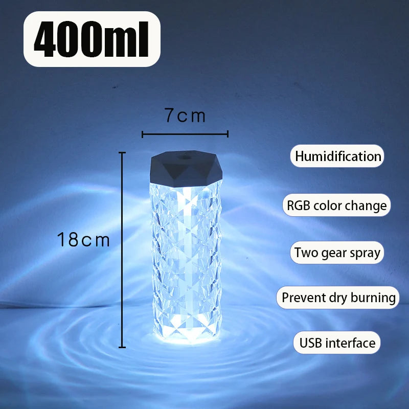 Humidificateur USB 400ml – Diffuseur d’Arômes & Lumière RGB pour Maison et Voiture