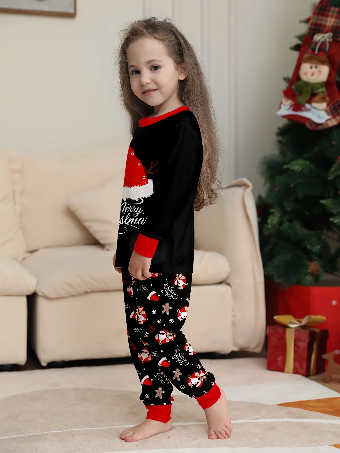 Tenues assorties pour la famille de Noël, pyjamas, ensembles de vêtements pour la famille, ensembles de 2 pièces, père, mère, enfants, bébé, vêtements de nuit de Noël, pyjamas