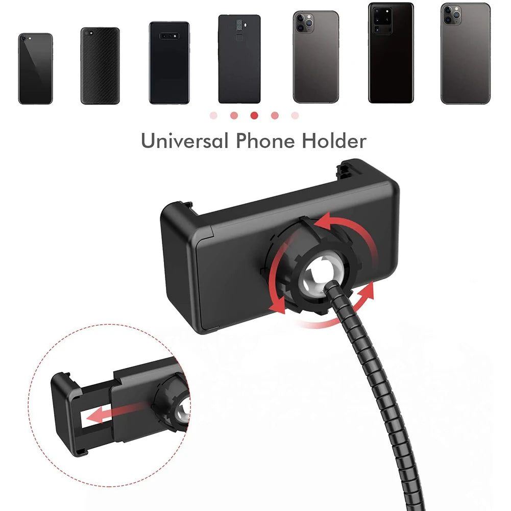 Anneau Lumineux LED pour Selfie & Vidéo – Trépied Réglable, 3 Modes & 10 Niveaux