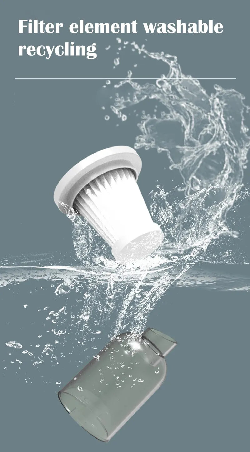 Aspirateur de voiture sans fil 9000Pa – Portable USB rechargeable, 60W, mini aspirateur sec