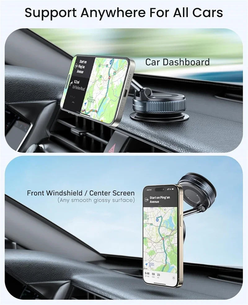 Support Magnétique Téléphone Voiture – Ventouse, Rotation 360°, Universel