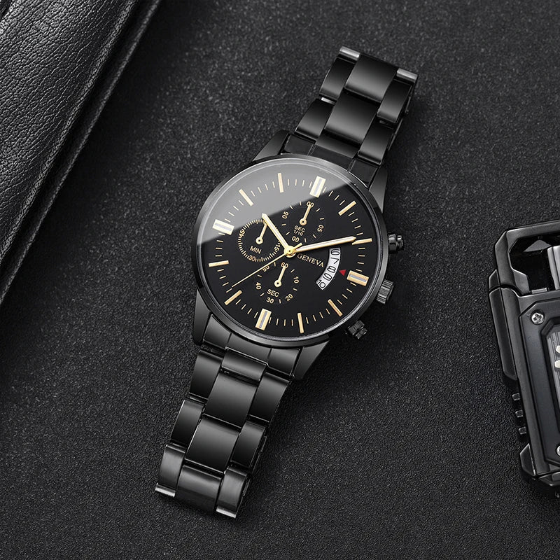 Montre à Quartz Homme – Cadran 40 mm, Bracelet Alliage, Style Luxe & Fashion