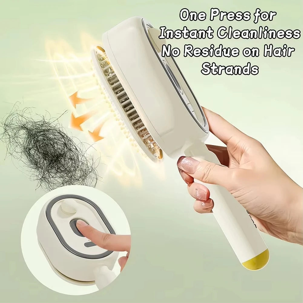 Brosse à Cheveux Électrique à Vapeur 3-en-1 – Lissage, Démêlage & Anti-Frisottis