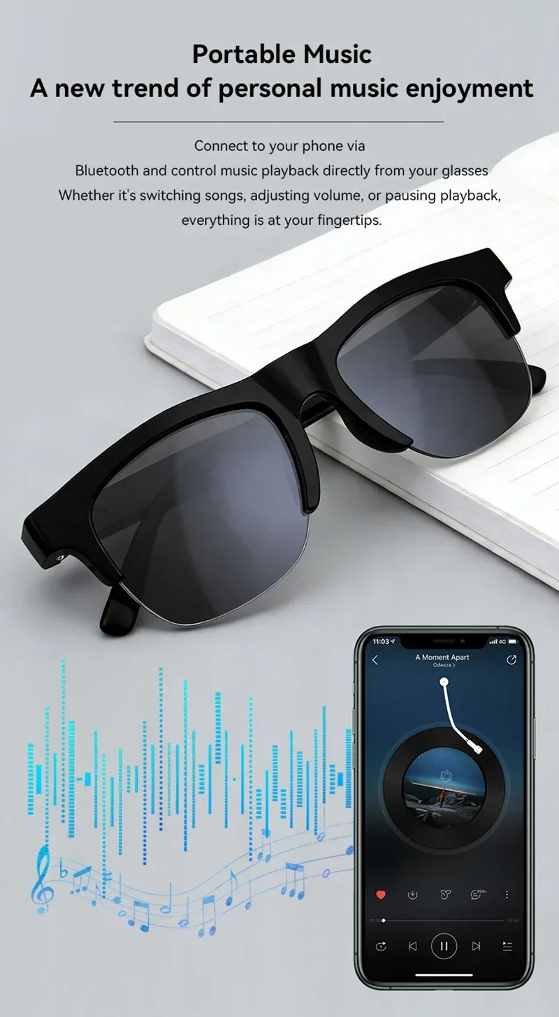 Lunettes Intelligentes Lenovo D12 – Assistant Vocal, Bluetooth 5.3, Musique & Appels Mains Libres | 2026