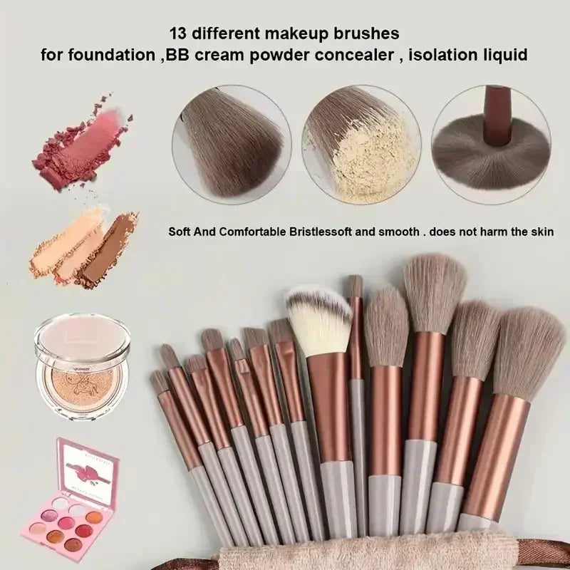 Ensemble de Pinceaux de Maquillage Professionnel – Kabuki, Fond de Teint, Fard à Paupières