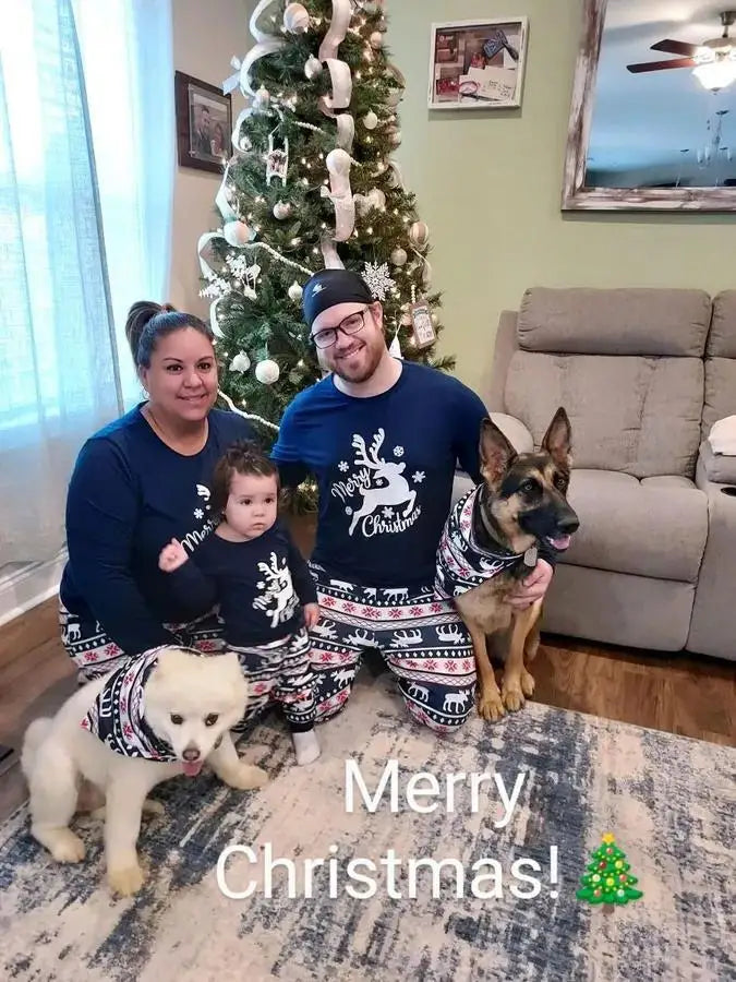 Costumes de Fête pour Toute la Famille, Ensemble de Pyjamas Assortis, Motif Élan de Noël, Vêtements de Nuit Parent-Enfant, Ensemble Doux 2 Pièces, Look de Noël