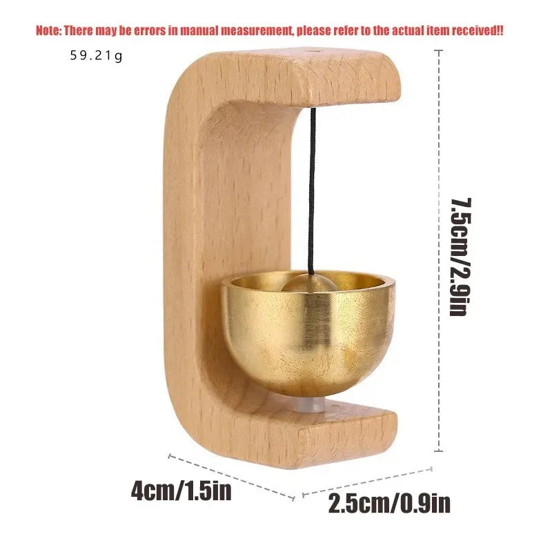 Carillon Éolien en Bois Décoratif – Cloche Suspendue pour Entrée, Maison, Jardin