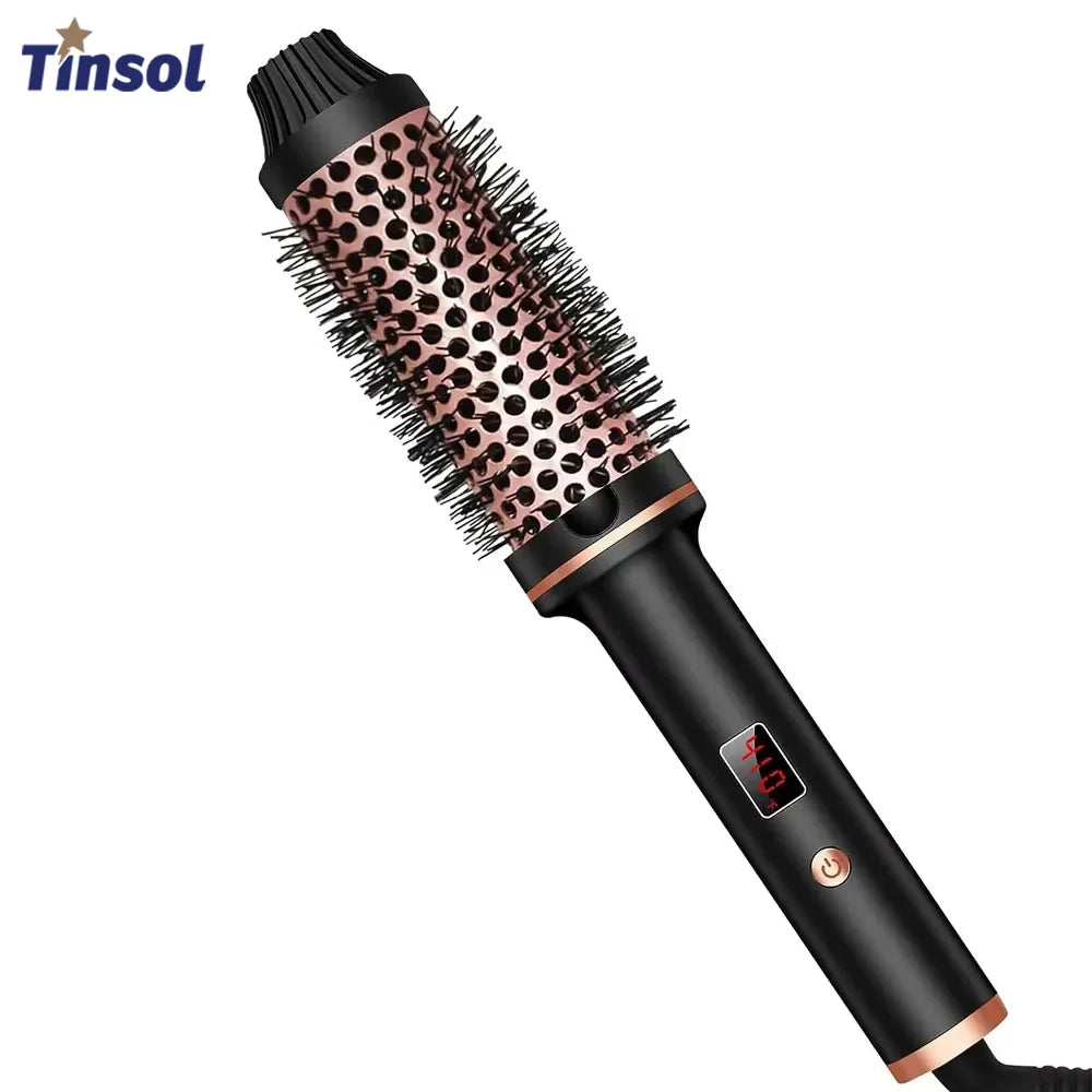 Fer à lisser ionique 3 en 1 – Fer à friser professionnel avec brosse chauffante