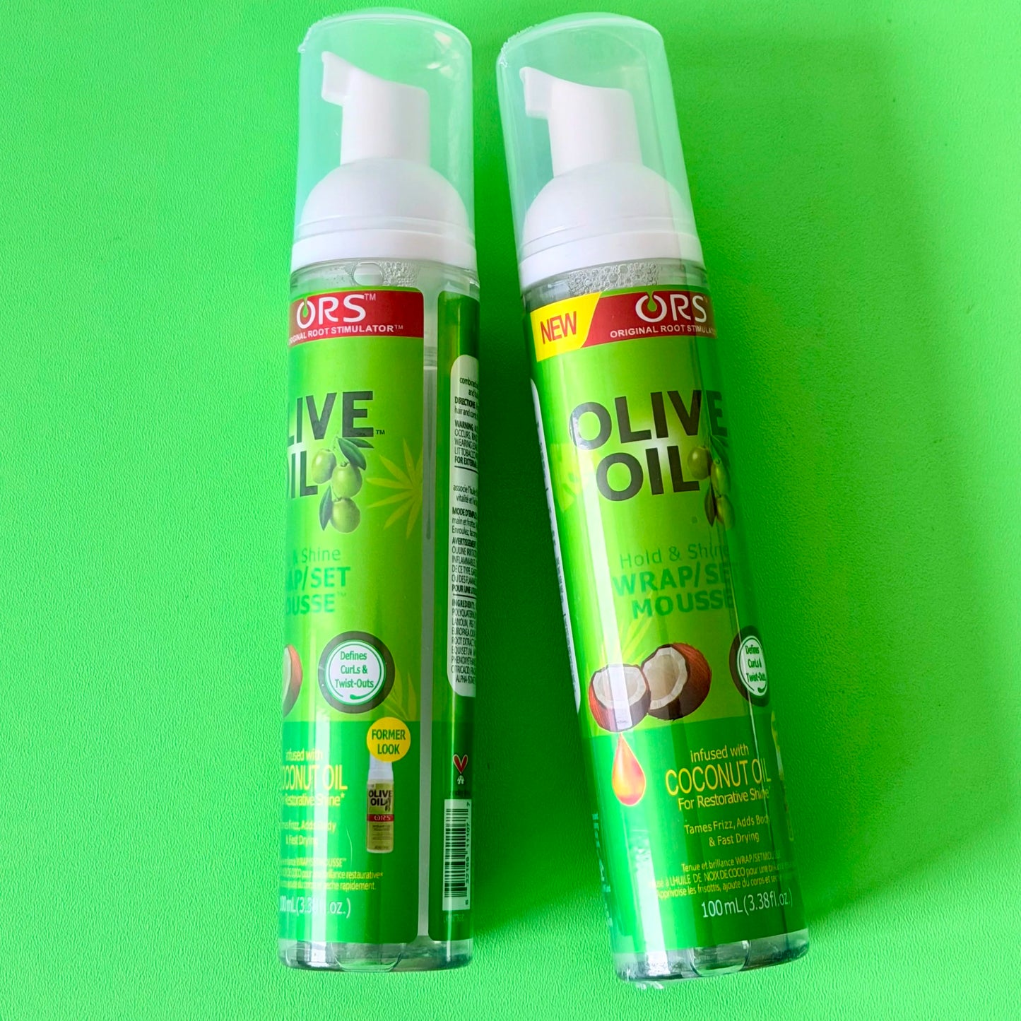 3PCS/1PCS 100ml Curly Hair Mousse Strong Hold Olive Oil Hair Styling Foam Anti-Frizz Wig Styling Mousse for Women