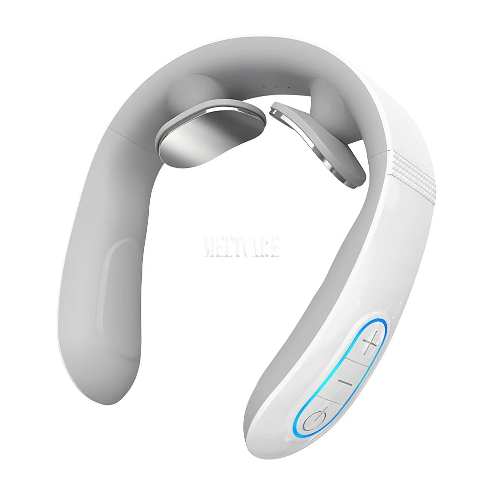 Masseur de Cou Intelligent TENS MEETCARE – 16 Niveaux, 10 Modes, Soulagement Douleur Cervicale