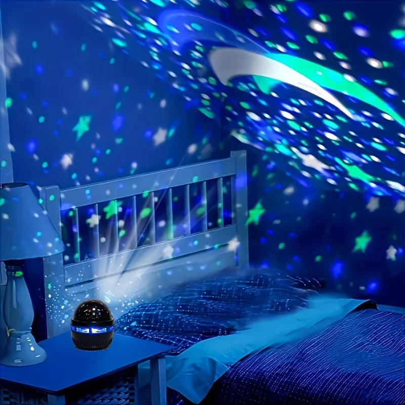 Veilleuse Projecteur Ciel Étoilé LED USB – Étoiles & Lune, Décoration Atmosphère