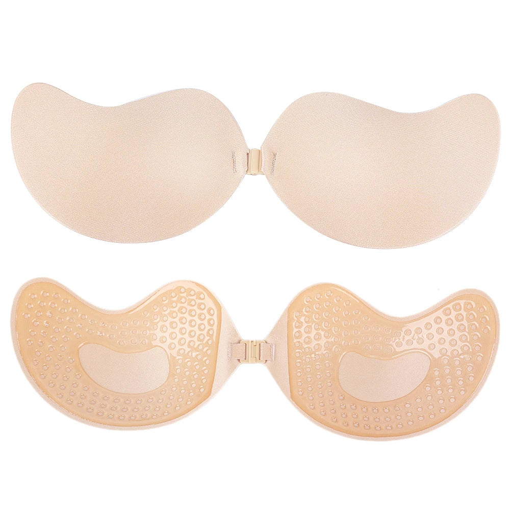 Soutien-gorge adhésif invisible push-up – Sans bretelles, sans dos, en silicone réutilisable (1 ou 2 paires)