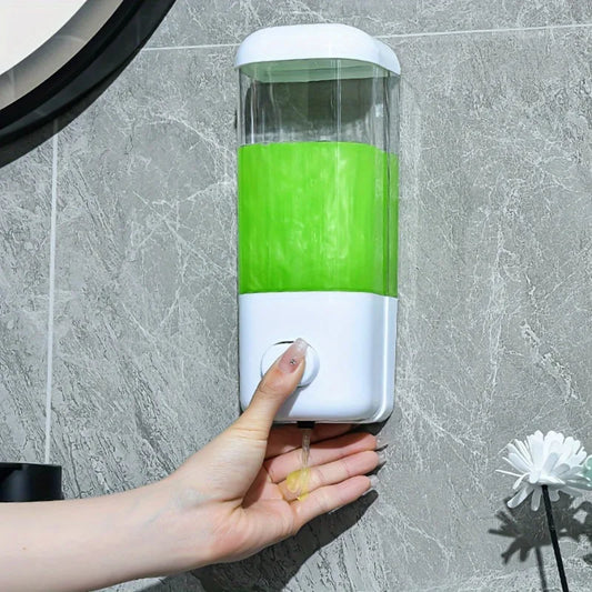 Distributeur de Savon Mural Sans Perçage – Pompe Liquide Rechargeable | Salle de Bain & Hôtel