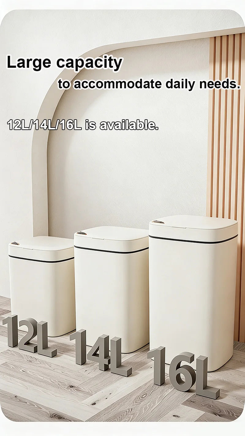Poubelle Intelligente à Capteur 16L – Couvercle Automatique Mains Libres | Cuisine, Bureau, Salle de Bain