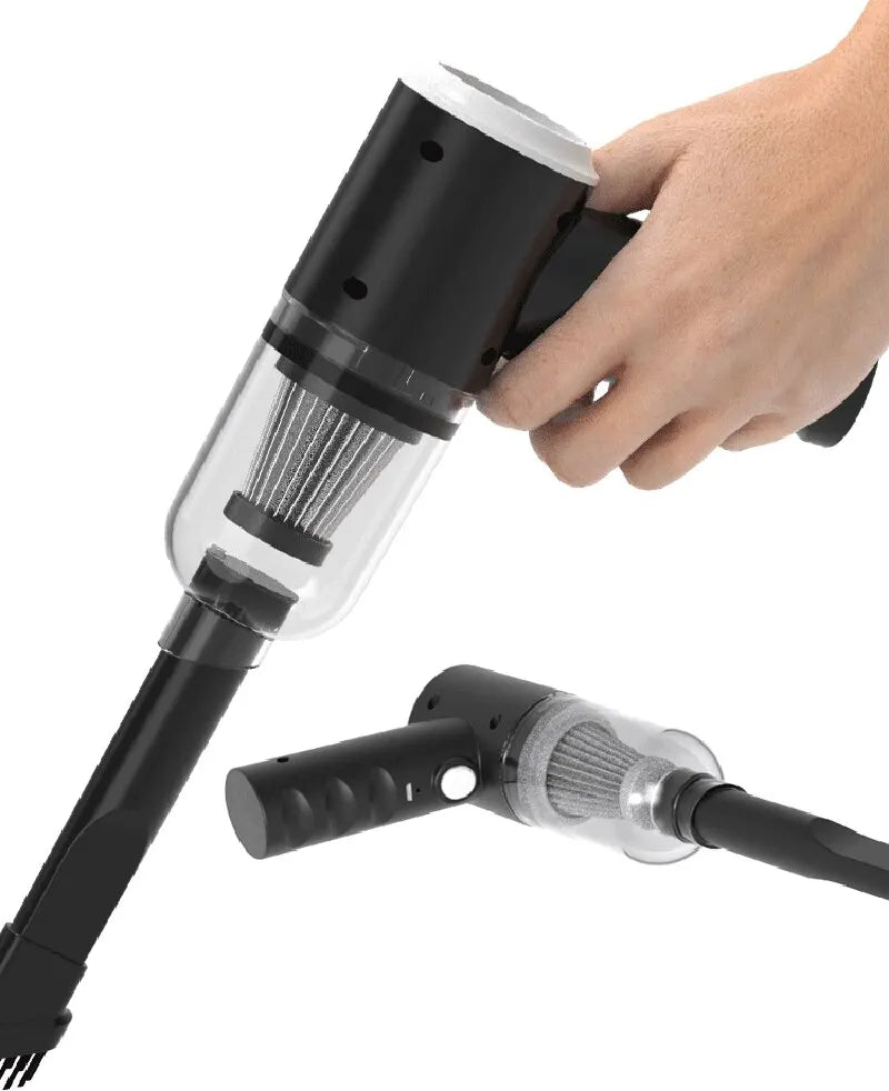 Aspirateur de voiture sans fil 9000Pa – Mini aspirateur portable USB rechargeable 1200mAh, sec et humide